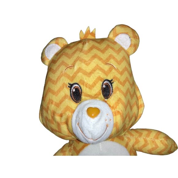 Care Bears Funshine Sunshine Plush Teddy  Bear 13 inch Yellow Zig Zag Pattern - Picture 7 of 13